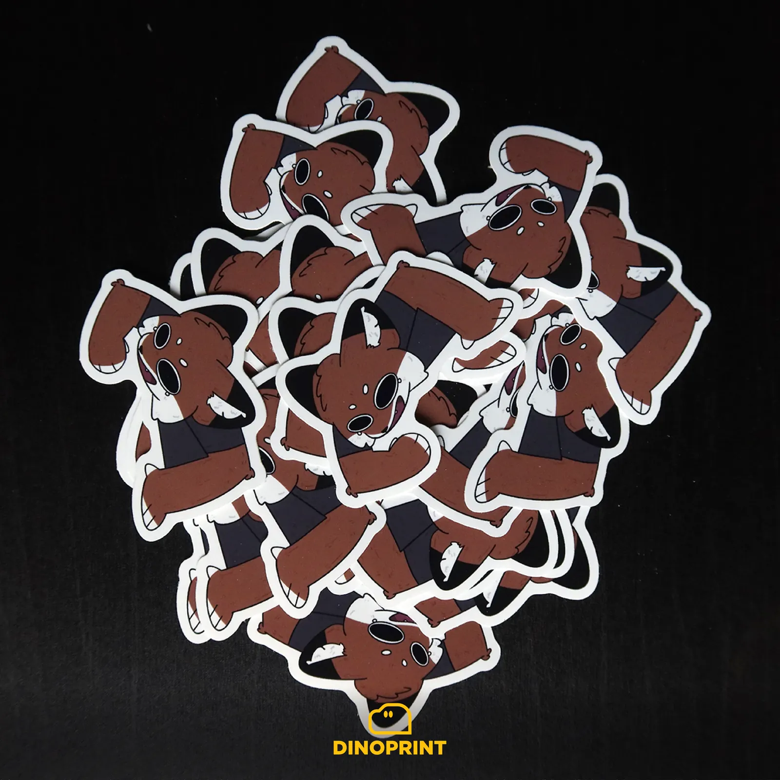 สติ๊กเกอร์ PP ผิว Matte ไดคัทตามรูปทรง ตัวอย่างงานจริงจากร้าน